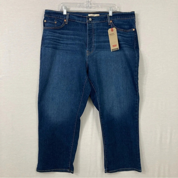 Levi's Denim - New Levi's Wedgie Straight Leg‎ High Rise Crop Jeans size 24W